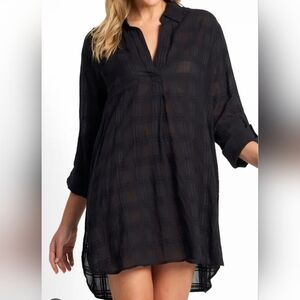 RW&CO BLACK SHIRT DRESS SIZE MEDIUM